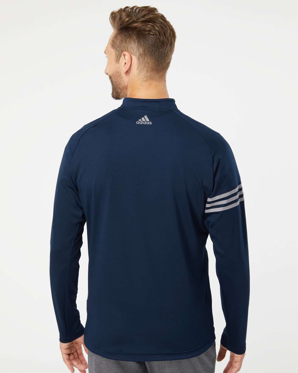 no-logo Adidas 3-Stripes Competition Quarter-Zip Pullover-Fleece-Adidas-Thread Logic