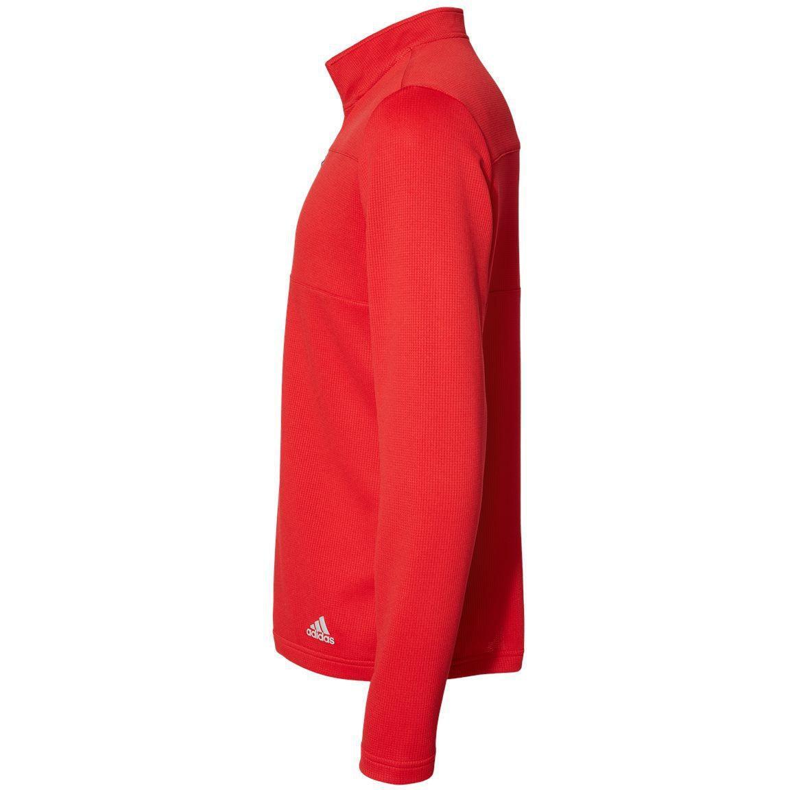 no-logo Adidas 3-Stripes Double Knit Quarter-Zip Pullover-Men's Layering-Adidas-Thread Logic