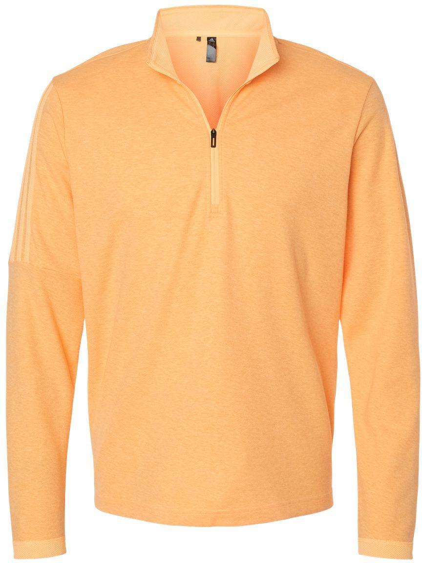 Adidas 3-Stripes Quarter-Zip Sweater-Apparel-Adidas-Acid Orange Melange-S-Thread Logic