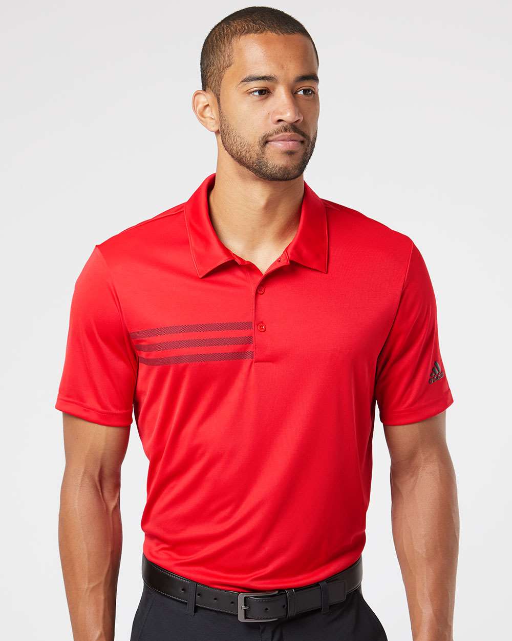 no-logo Adidas 3Stripes Shoulder Polo-Men's Polos-Adidas-Thread Logic