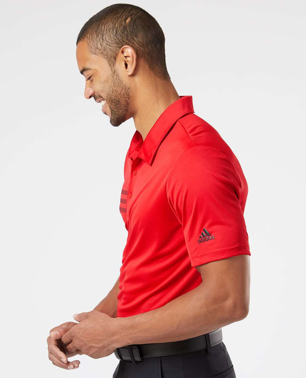 no-logo Adidas 3Stripes Shoulder Polo-Men's Polos-Adidas-Thread Logic