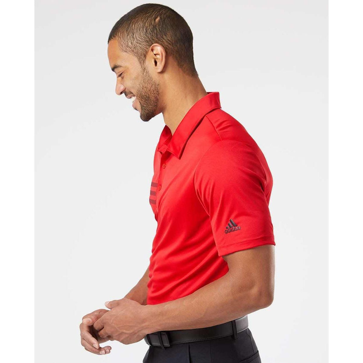 no-logo Adidas 3Stripes Shoulder Polo-Men's Polos-Adidas-Thread Logic