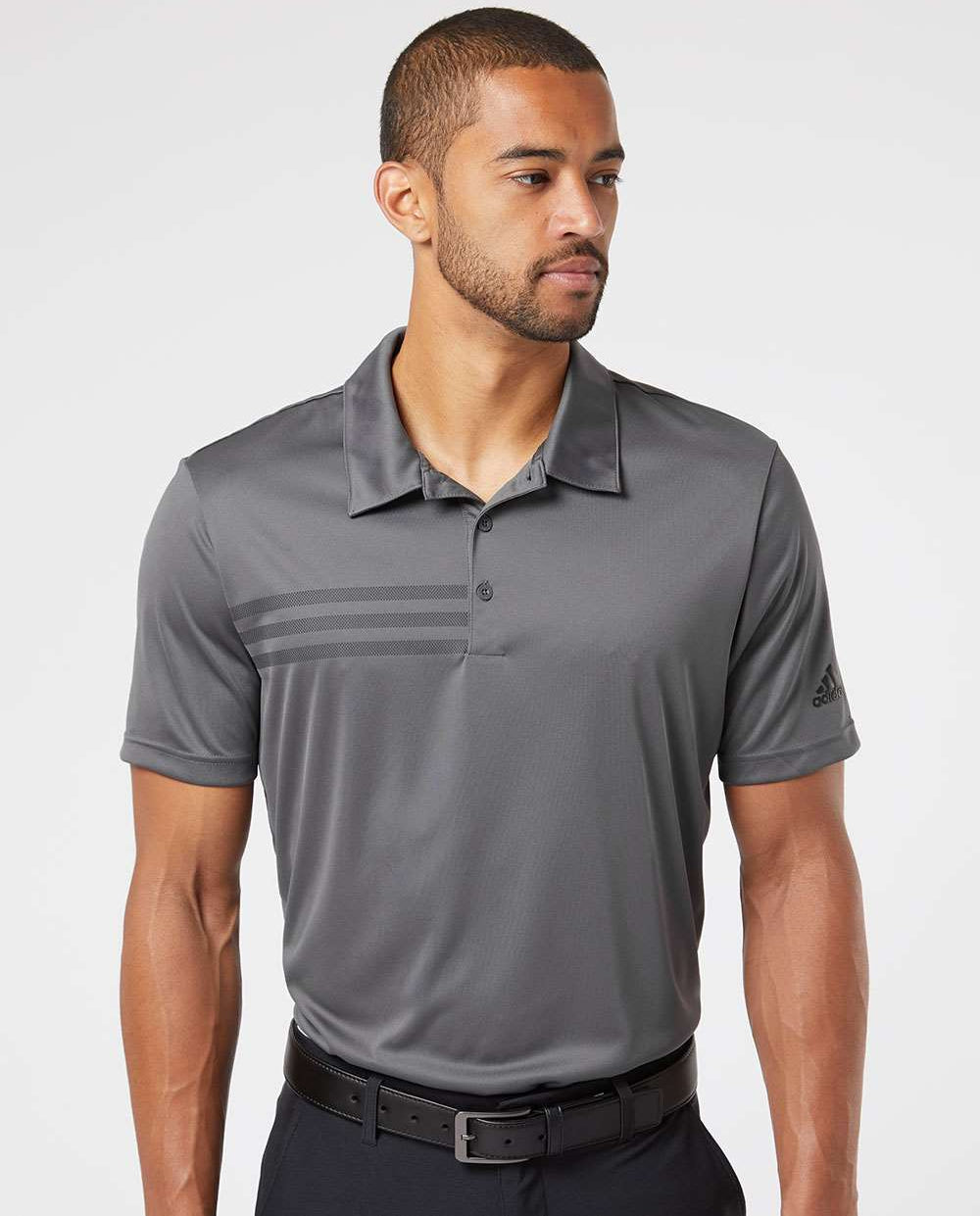no-logo Adidas 3Stripes Shoulder Polo-Men's Polos-Adidas-Thread Logic