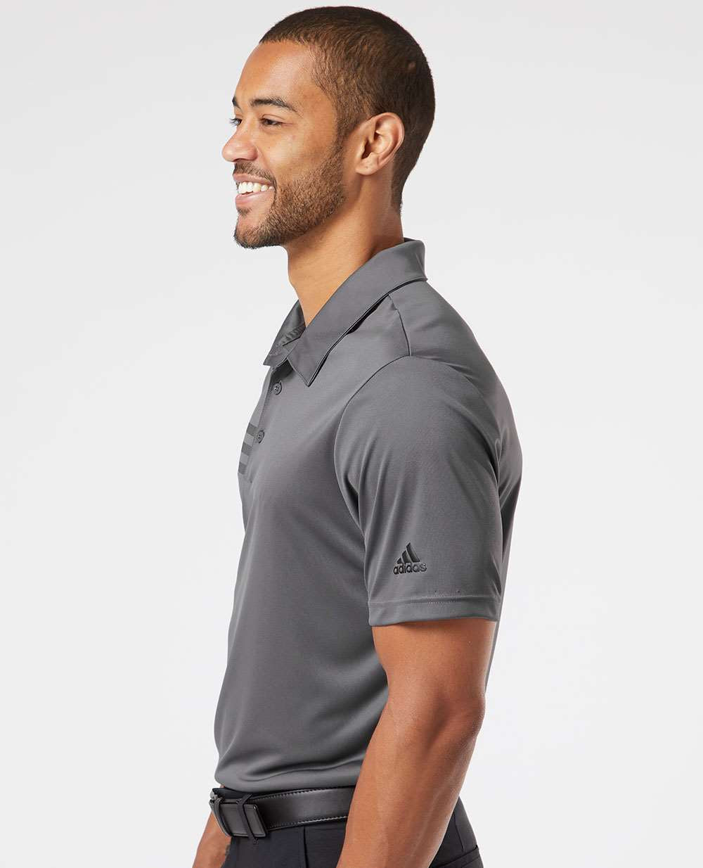 no-logo Adidas 3Stripes Shoulder Polo-Men's Polos-Adidas-Thread Logic