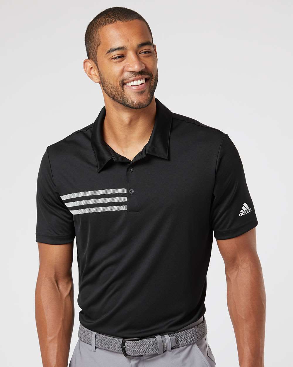 no-logo Adidas 3Stripes Shoulder Polo-Men's Polos-Adidas-Thread Logic