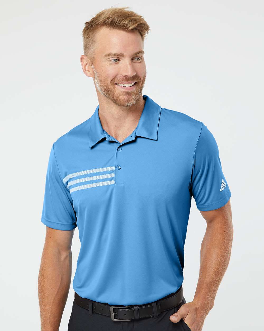 no-logo Adidas 3Stripes Shoulder Polo-Men's Polos-Adidas-Thread Logic