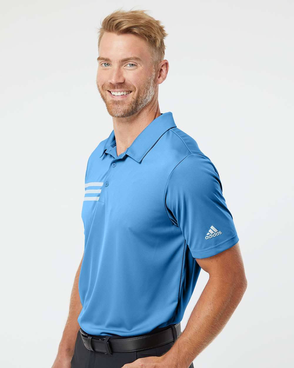 no-logo Adidas 3Stripes Shoulder Polo-Men's Polos-Adidas-Thread Logic