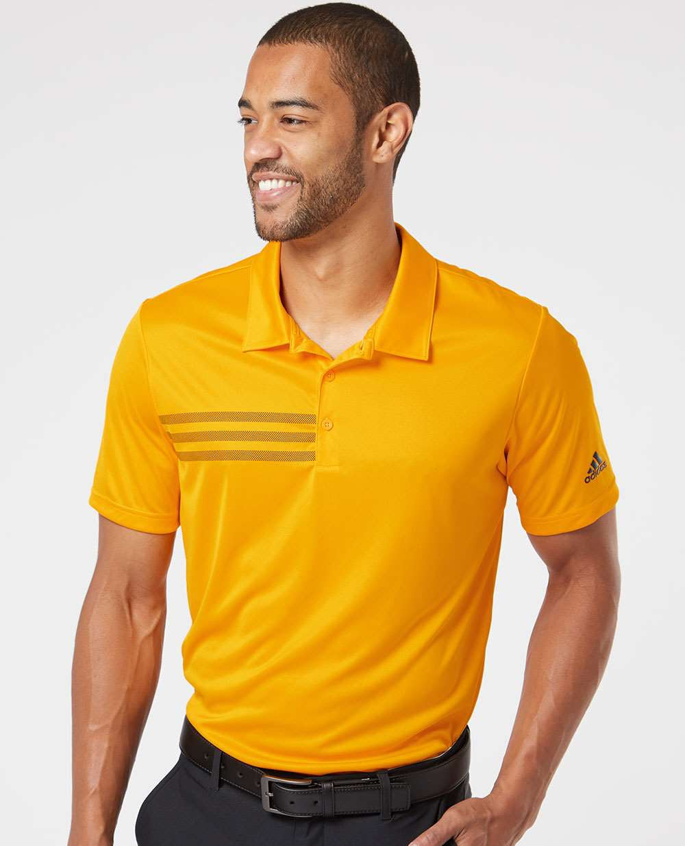 no-logo Adidas 3Stripes Shoulder Polo-Men's Polos-Adidas-Thread Logic