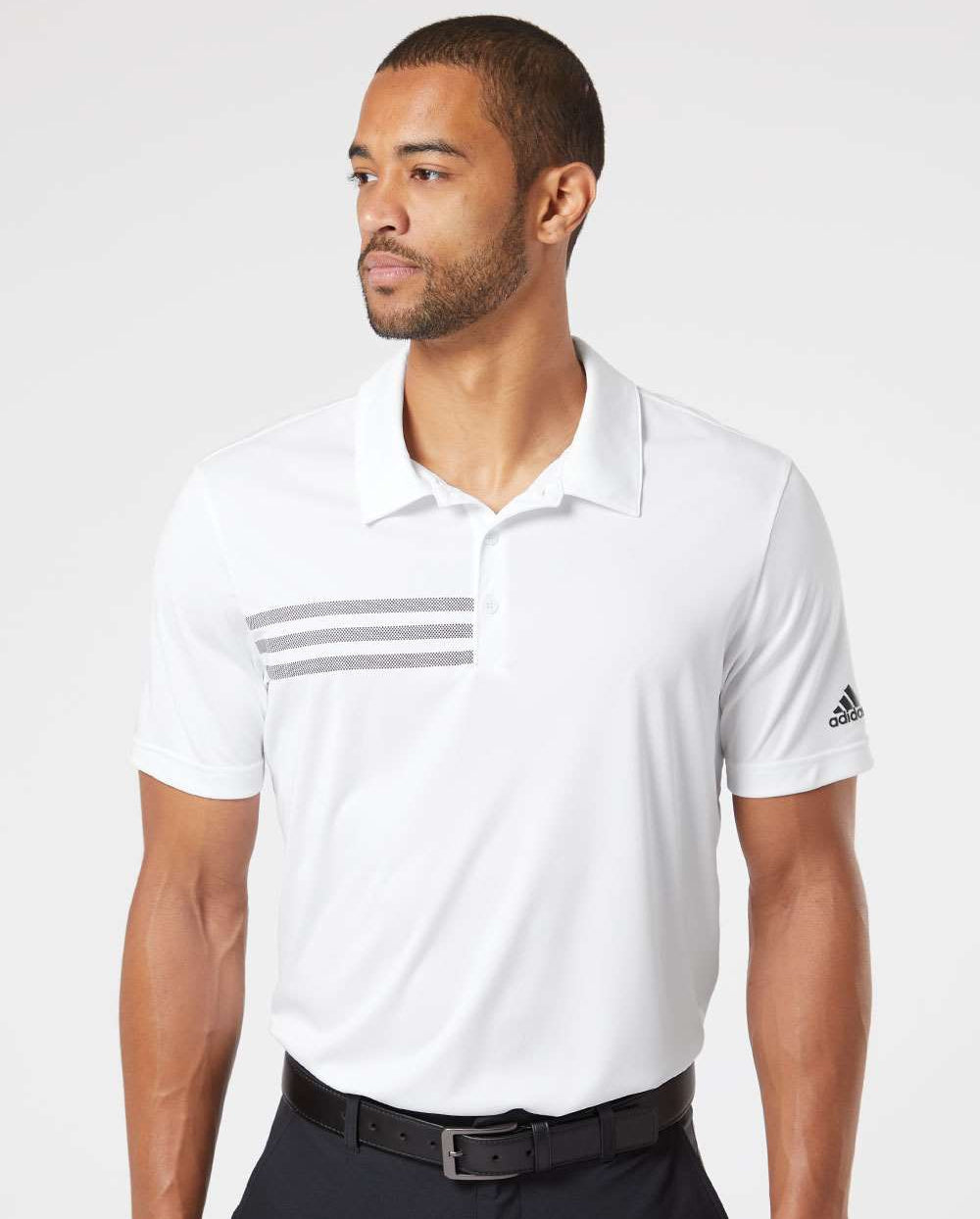 no-logo Adidas 3Stripes Shoulder Polo-Men's Polos-Adidas-Thread Logic