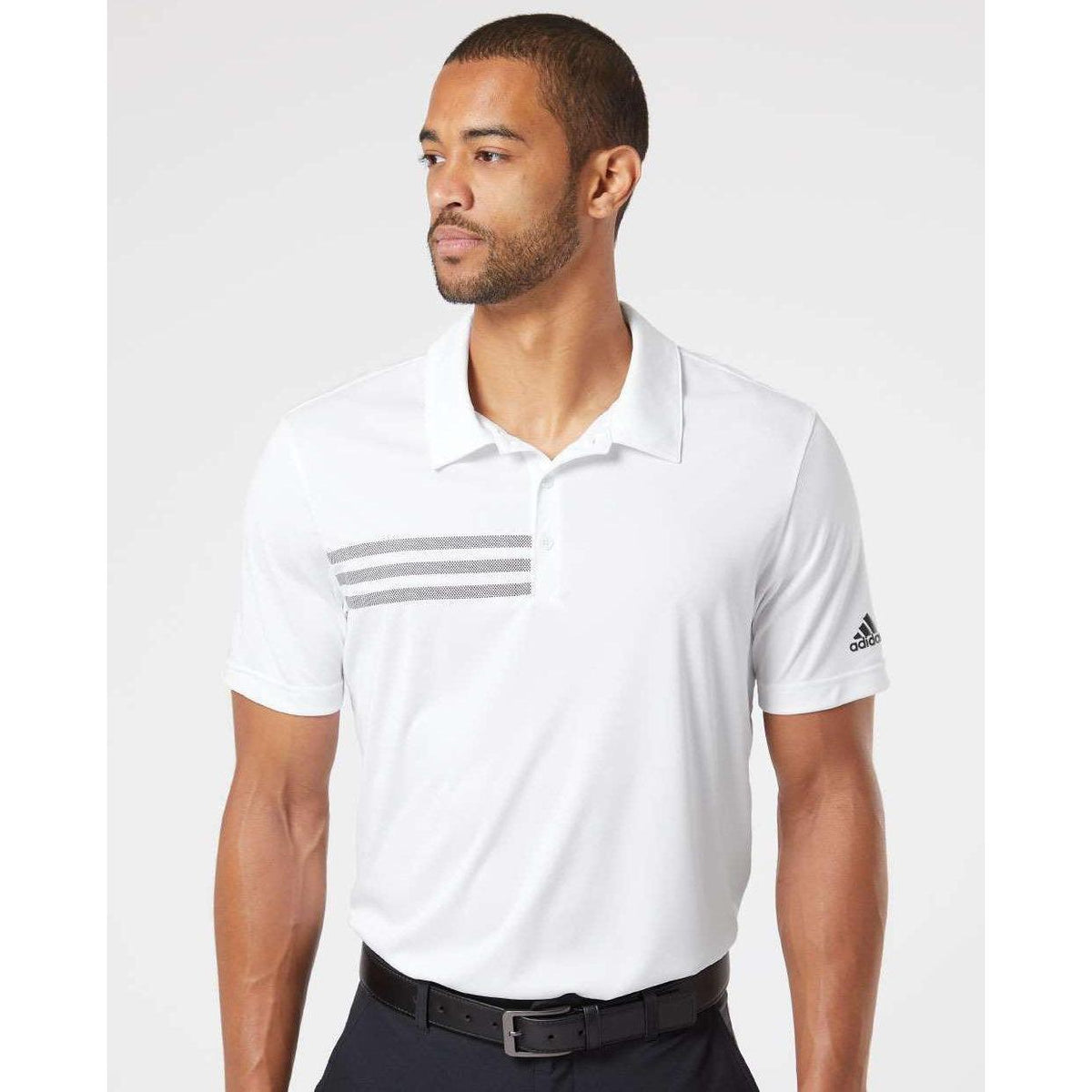 no-logo Adidas 3Stripes Shoulder Polo-Men's Polos-Adidas-Thread Logic