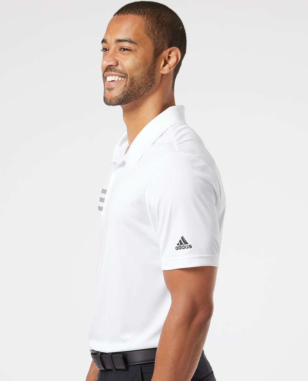 no-logo Adidas 3Stripes Shoulder Polo-Men's Polos-Adidas-Thread Logic