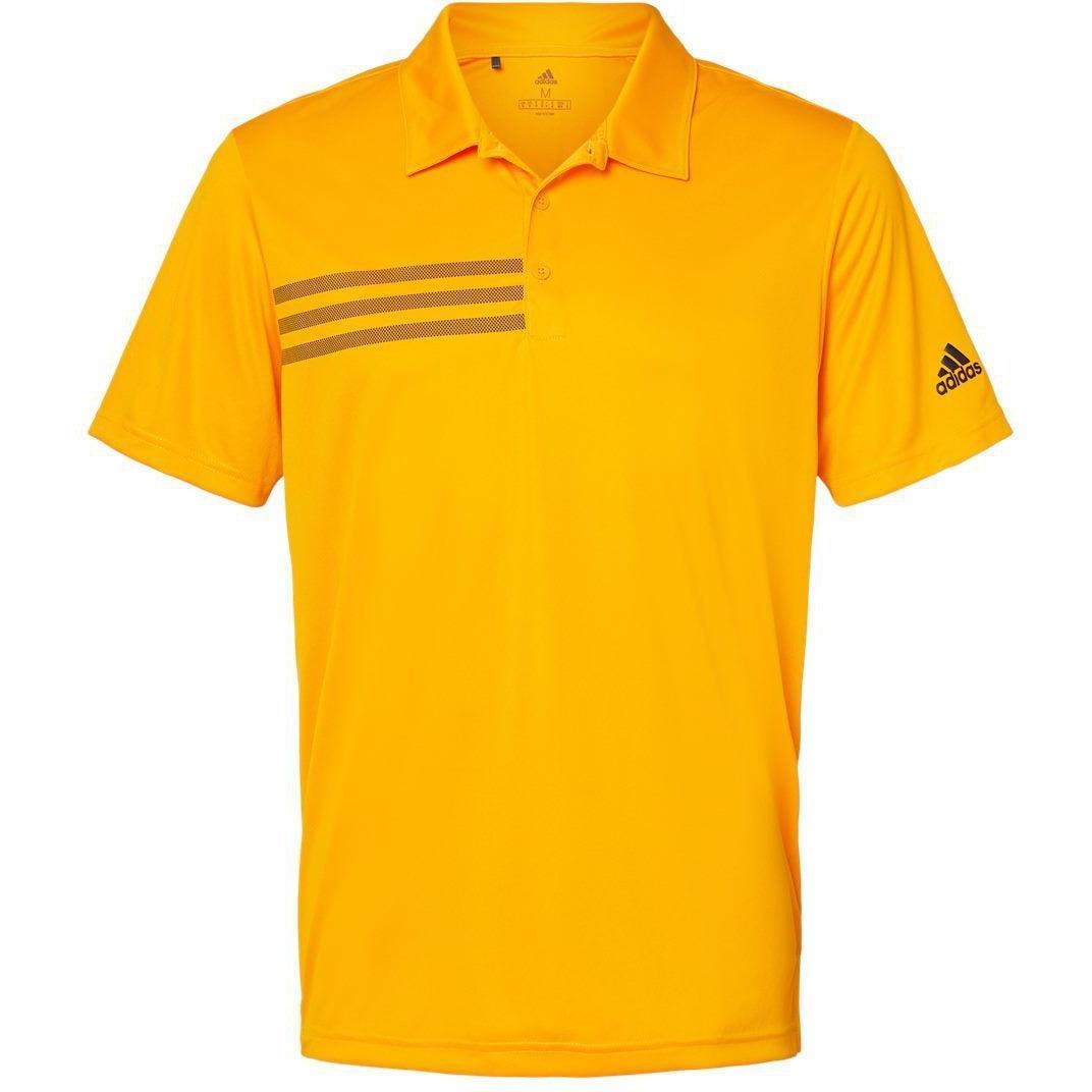 no-logo Adidas 3Stripes Shoulder Polo-Men's Polos-Adidas-Team Collegiate Gold/Black-S-Thread Logic
