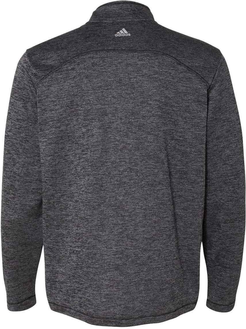 no-logo Adidas Brushed Terry Heathered QuarterZip Pullover-Men's Layering-Adidas-Thread Logic