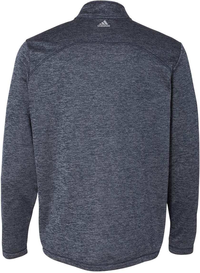 no-logo Adidas Brushed Terry Heathered QuarterZip Pullover-Men's Layering-Adidas-Thread Logic