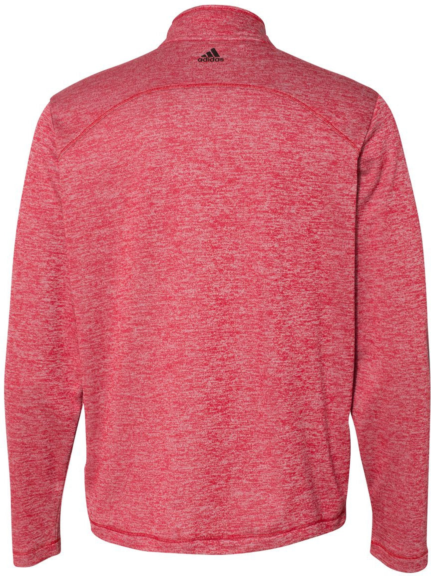 no-logo Adidas Brushed Terry Heathered QuarterZip Pullover-Men's Layering-Adidas-Thread Logic