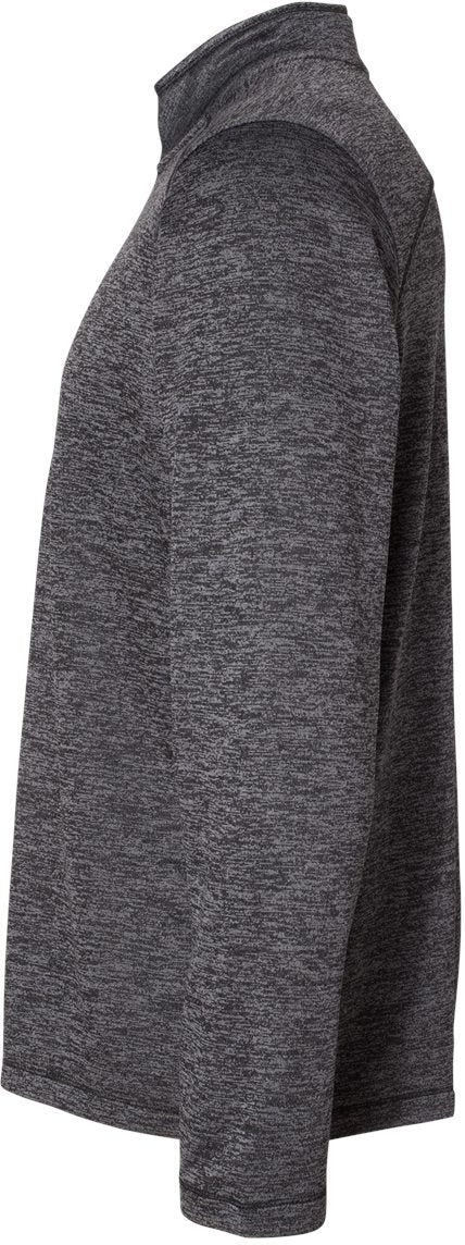 no-logo Adidas Brushed Terry Heathered QuarterZip Pullover-Men's Layering-Adidas-Thread Logic