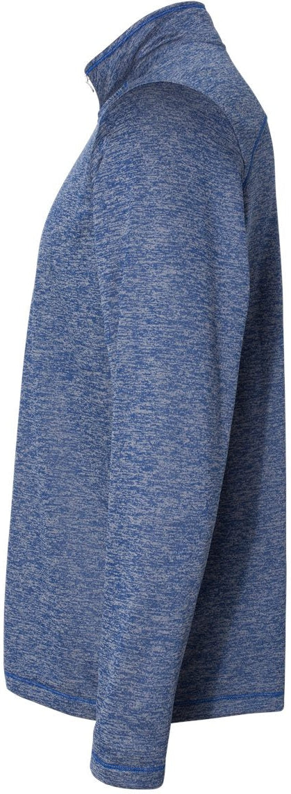 no-logo Adidas Brushed Terry Heathered QuarterZip Pullover-Men's Layering-Adidas-Thread Logic