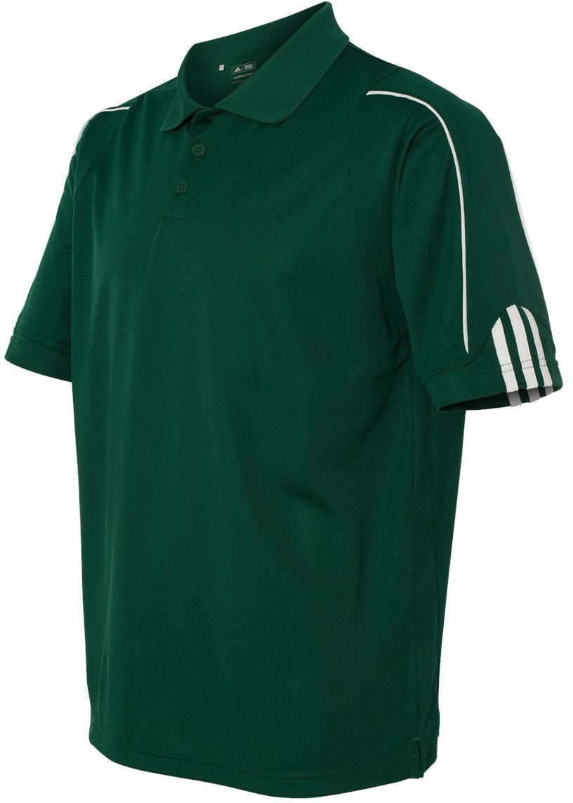 no-logo Adidas Climalite 3Stripes Cuff Polo-Men's Polos-Adidas-Thread Logic