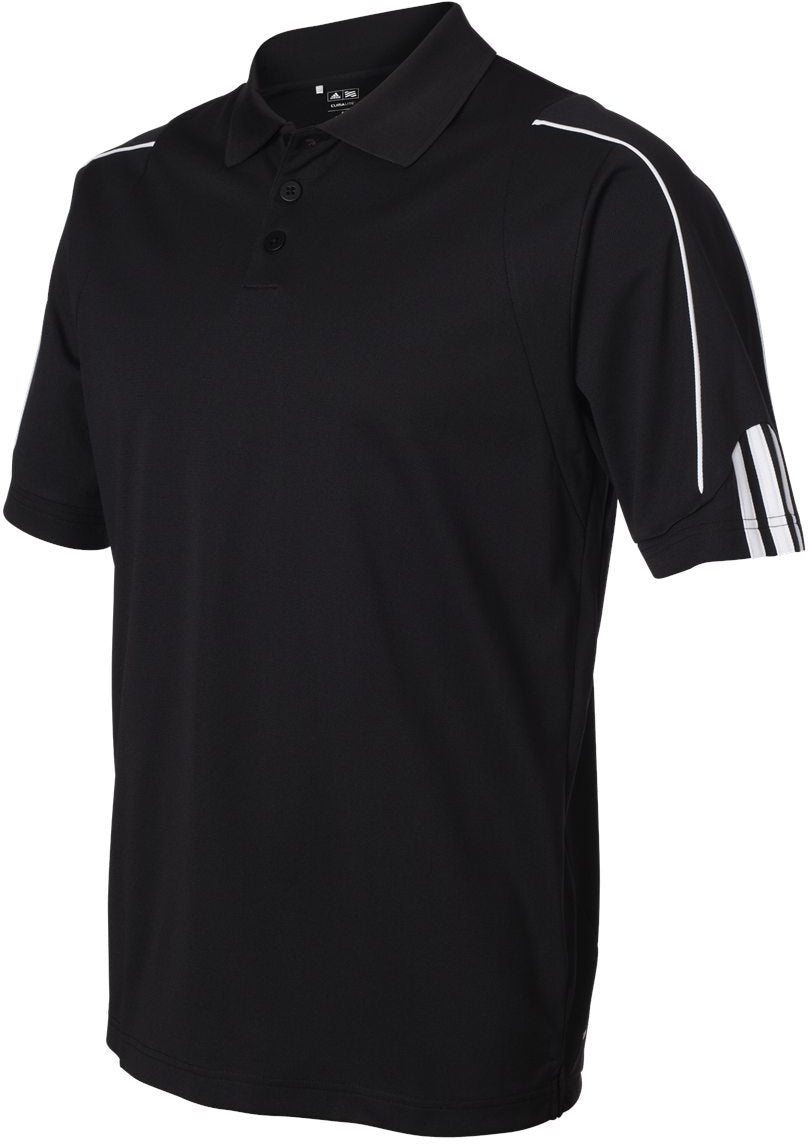 no-logo Adidas Climalite 3Stripes Cuff Polo-Men's Polos-Adidas-Thread Logic