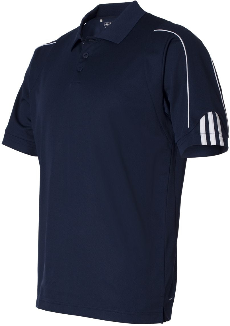 no-logo Adidas Climalite 3Stripes Cuff Polo-Men's Polos-Adidas-Thread Logic