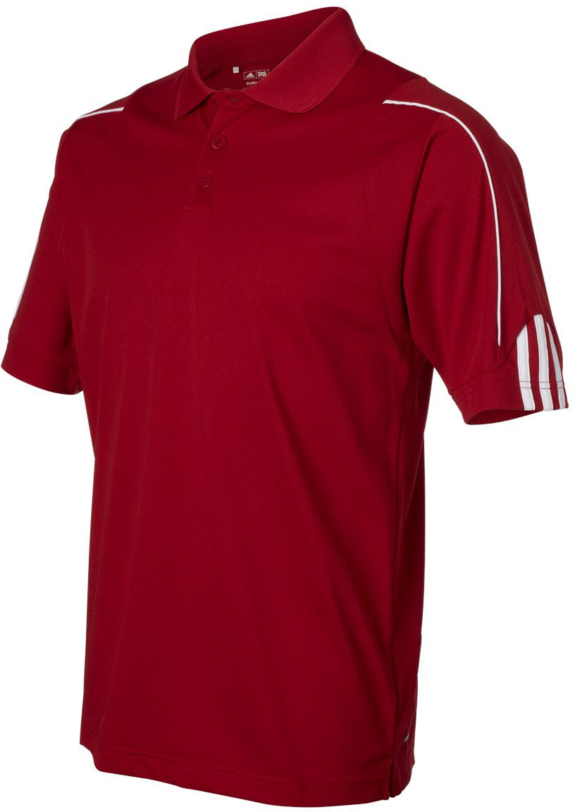no-logo Adidas Climalite 3Stripes Cuff Polo-Men's Polos-Adidas-Thread Logic