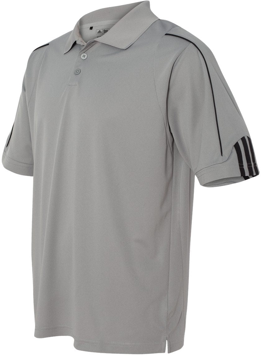 no-logo Adidas Climalite 3Stripes Cuff Polo-Men's Polos-Adidas-Thread Logic