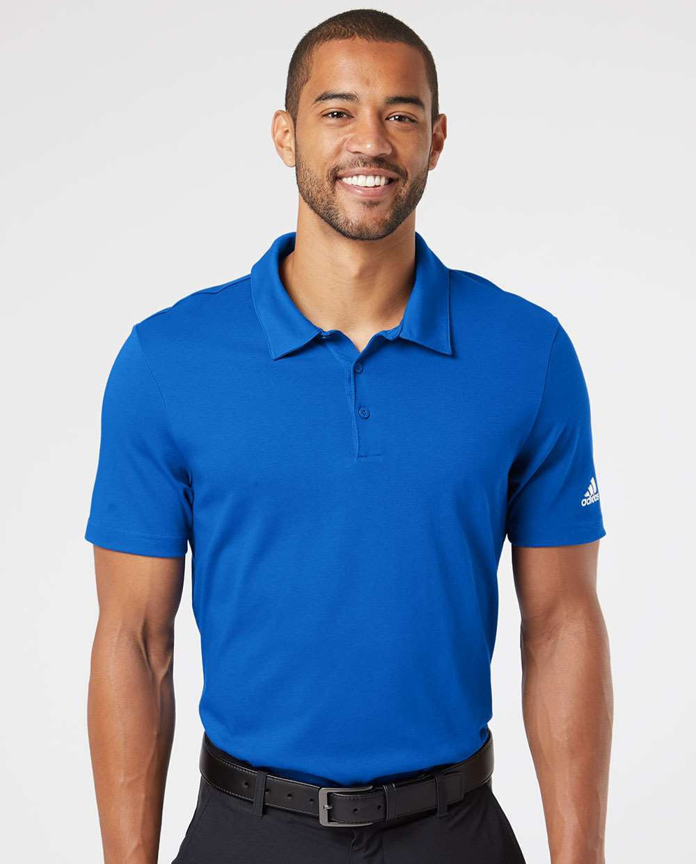 no-logo Adidas Cotton Blend Polo -Men's Polos-Adidas-Thread Logic