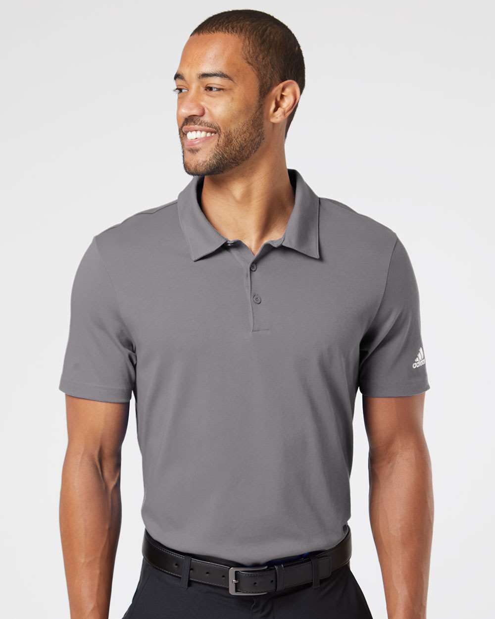 no-logo Adidas Cotton Blend Polo -Men's Polos-Adidas-Thread Logic