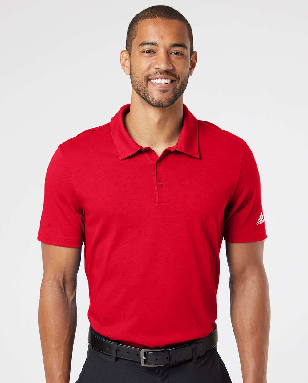no-logo Adidas Cotton Blend Polo -Men's Polos-Adidas-Thread Logic