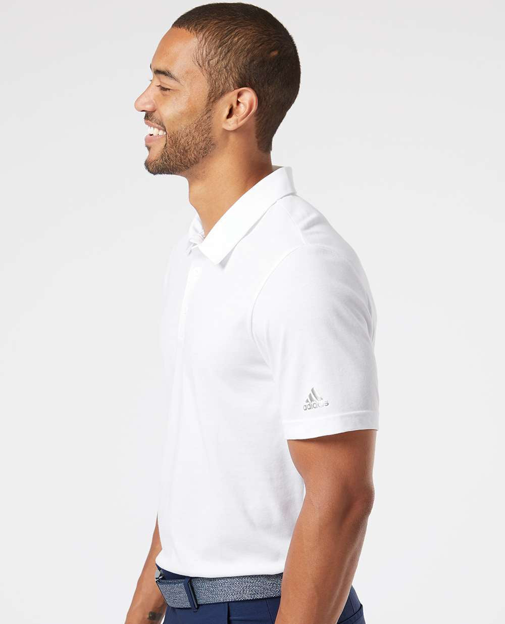 no-logo Adidas Cotton Blend Polo -Men's Polos-Adidas-Thread Logic