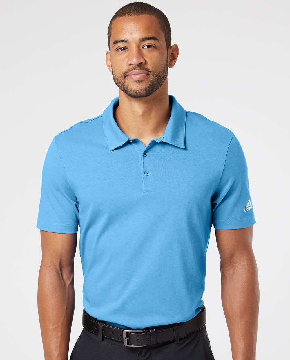 no-logo Adidas Cotton Blend Polo -Men's Polos-Adidas-Thread Logic