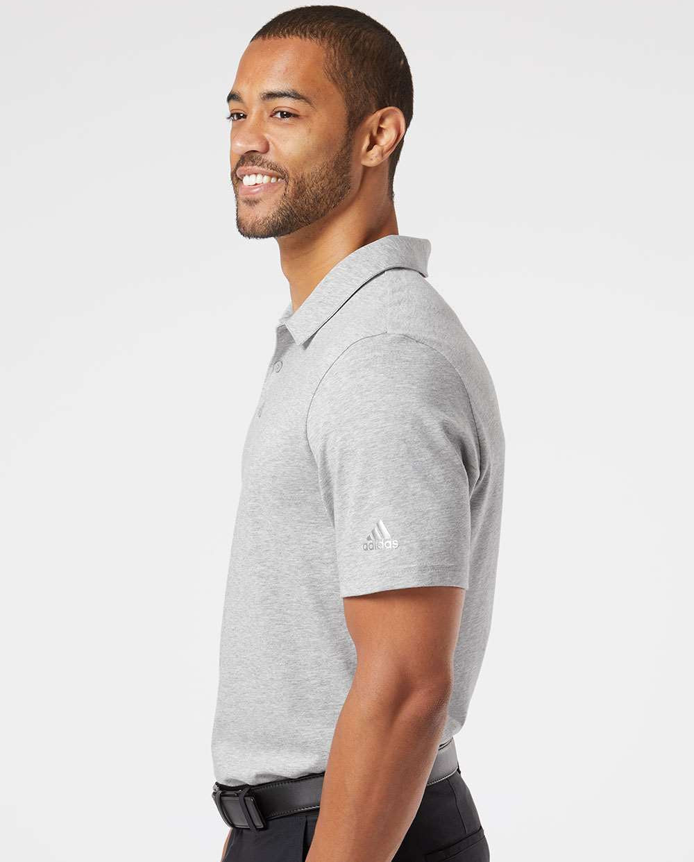 no-logo Adidas Cotton Blend Polo -Men's Polos-Adidas-Thread Logic