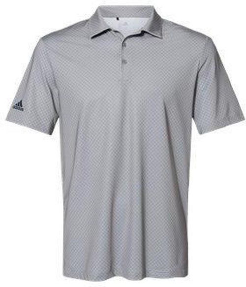 no-logo Adidas Diamond Dot Print Sport Shirt -Men's Polos-Adidas-Grey Three/Team Royal/Navy-S-Thread Logic