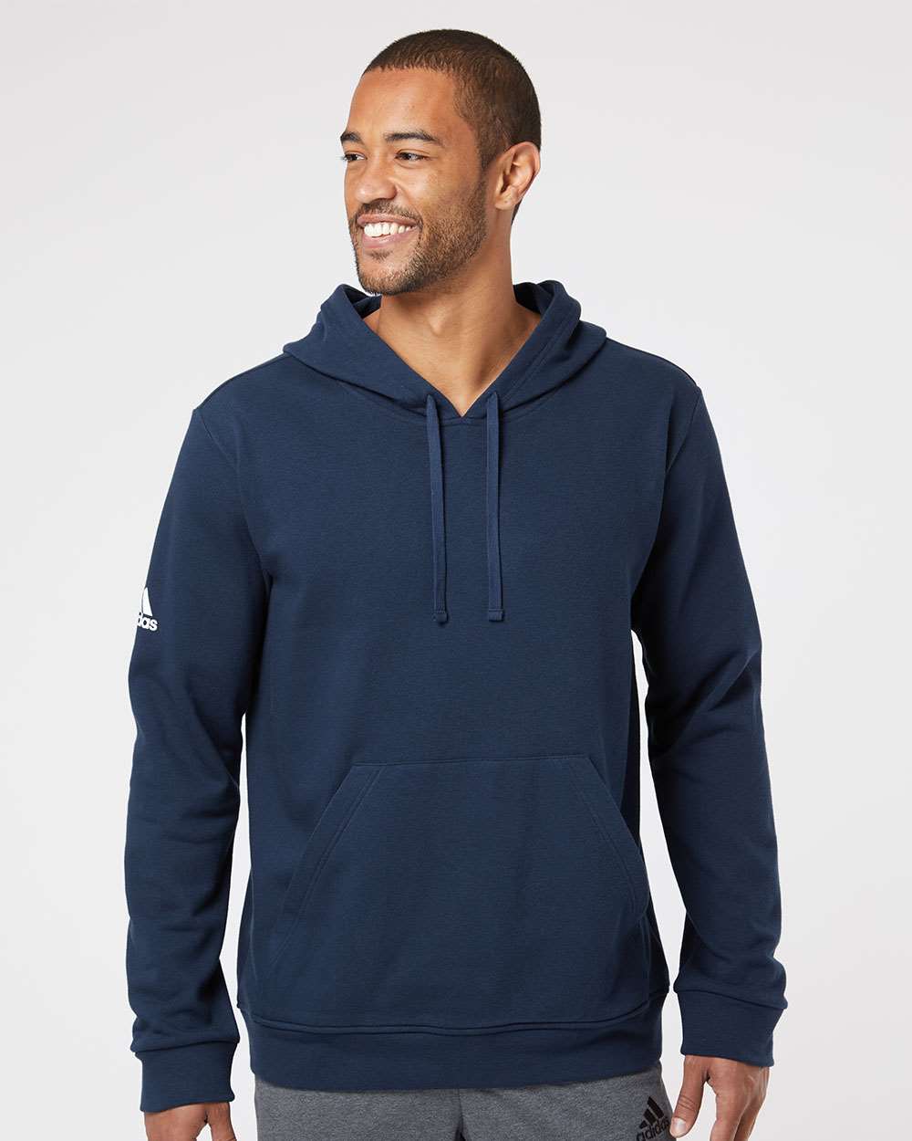 no-logo Adidas Fleece Hooded Sweatshirt-Men's Layering-Adidas-Thread Logic