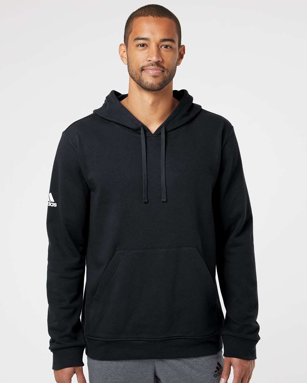 no-logo Adidas Fleece Hooded Sweatshirt-Men's Layering-Adidas-Thread Logic