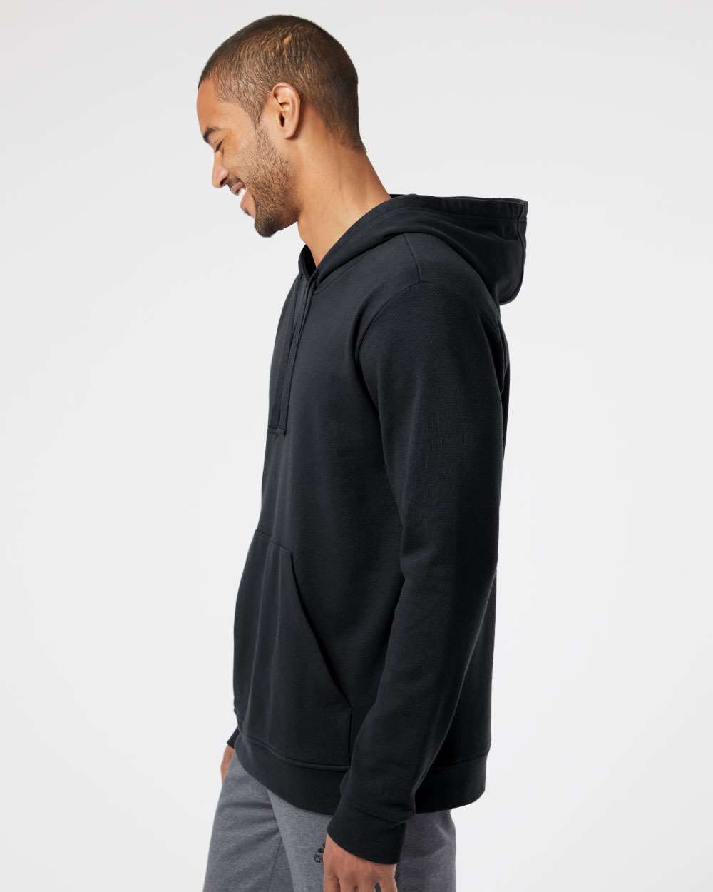 no-logo Adidas Fleece Hooded Sweatshirt-Men's Layering-Adidas-Thread Logic