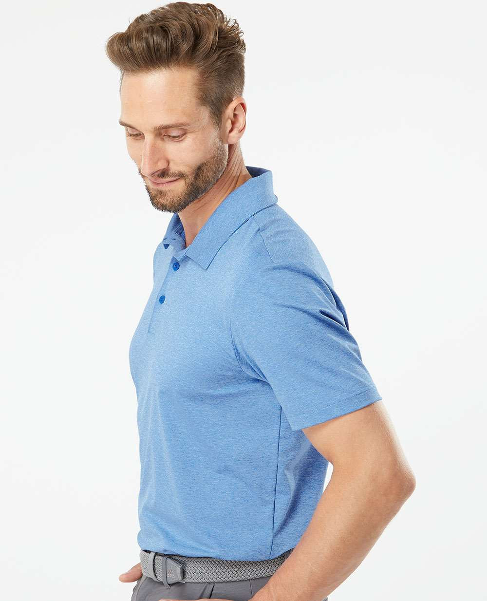 no-logo Adidas Floating 3-Stripes Sport Shirt -Men's Polos-Adidas-Thread Logic