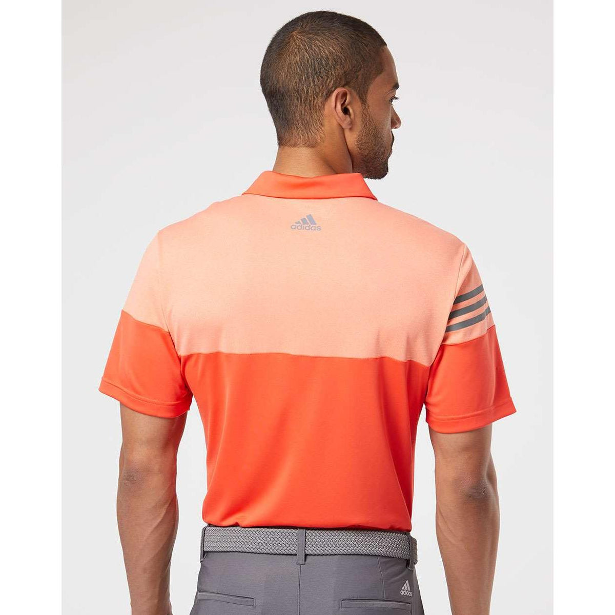 no-logo Adidas Heather 3Stripes Block Polo-Men's Polos-Adidas-Thread Logic