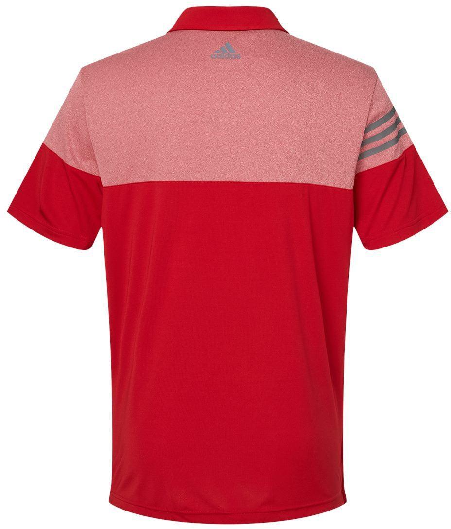 no-logo Adidas Heather 3Stripes Block Polo-Men's Polos-Adidas-Thread Logic