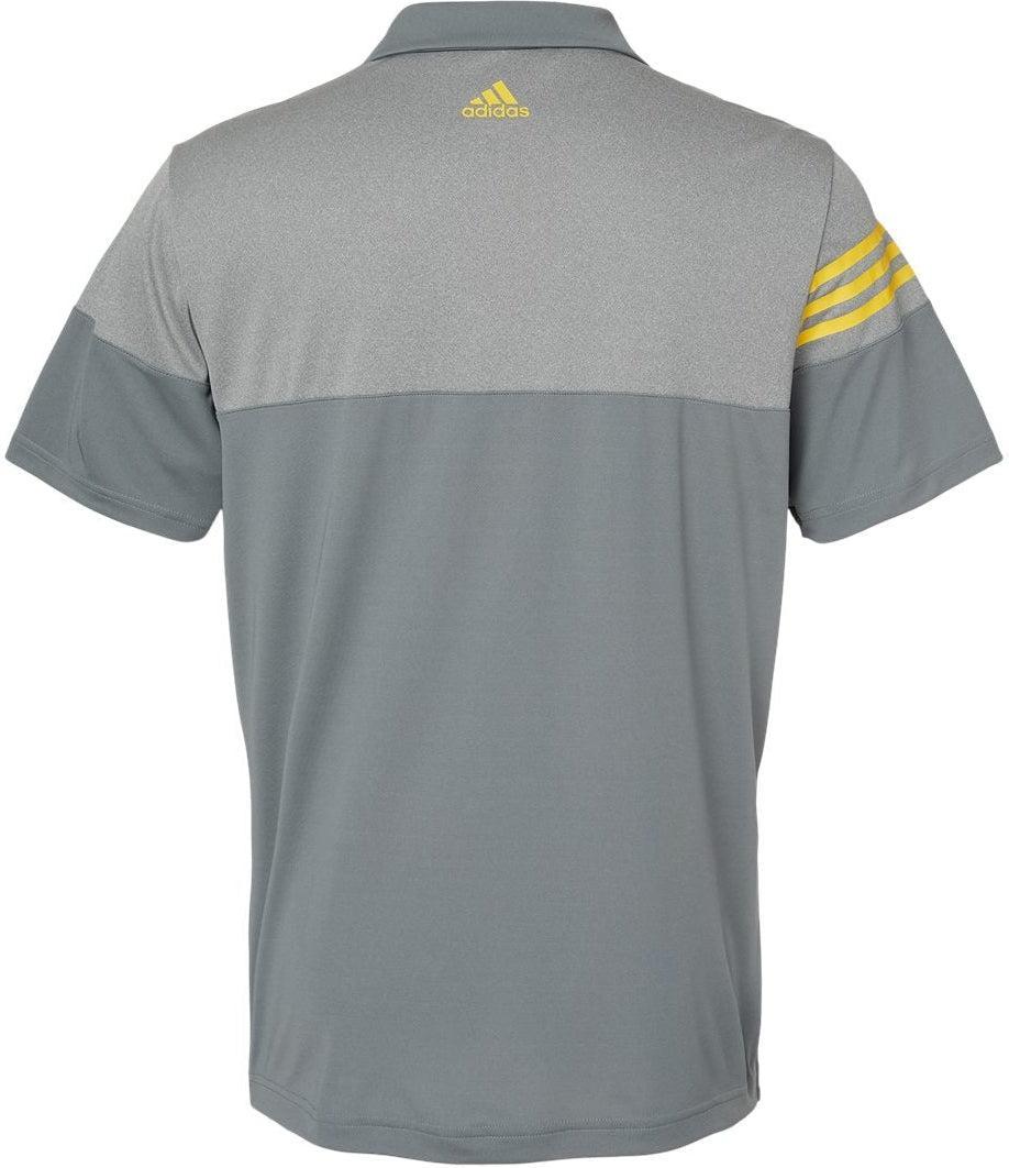 no-logo Adidas Heather 3Stripes Block Polo-Men's Polos-Adidas-Thread Logic