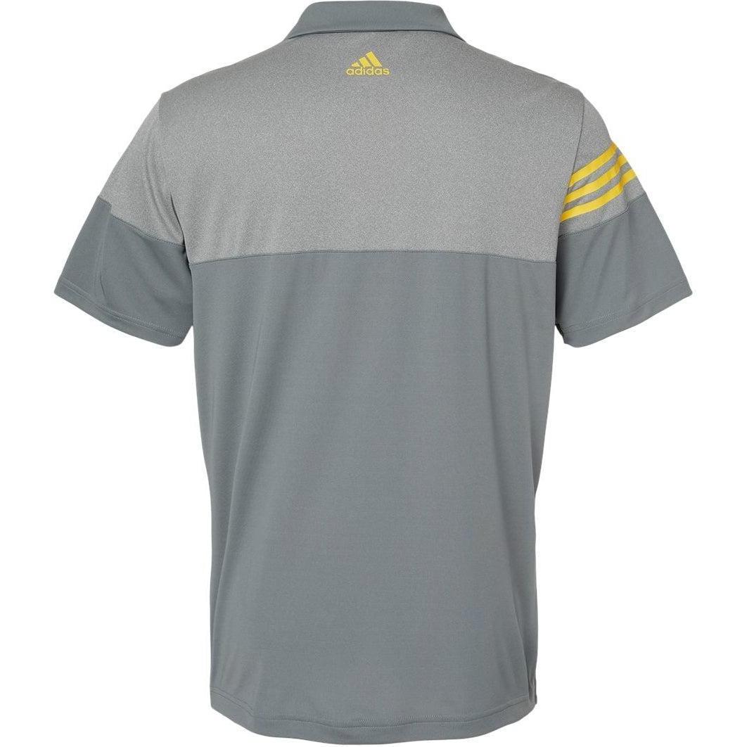 no-logo Adidas Heather 3Stripes Block Polo-Men's Polos-Adidas-Thread Logic