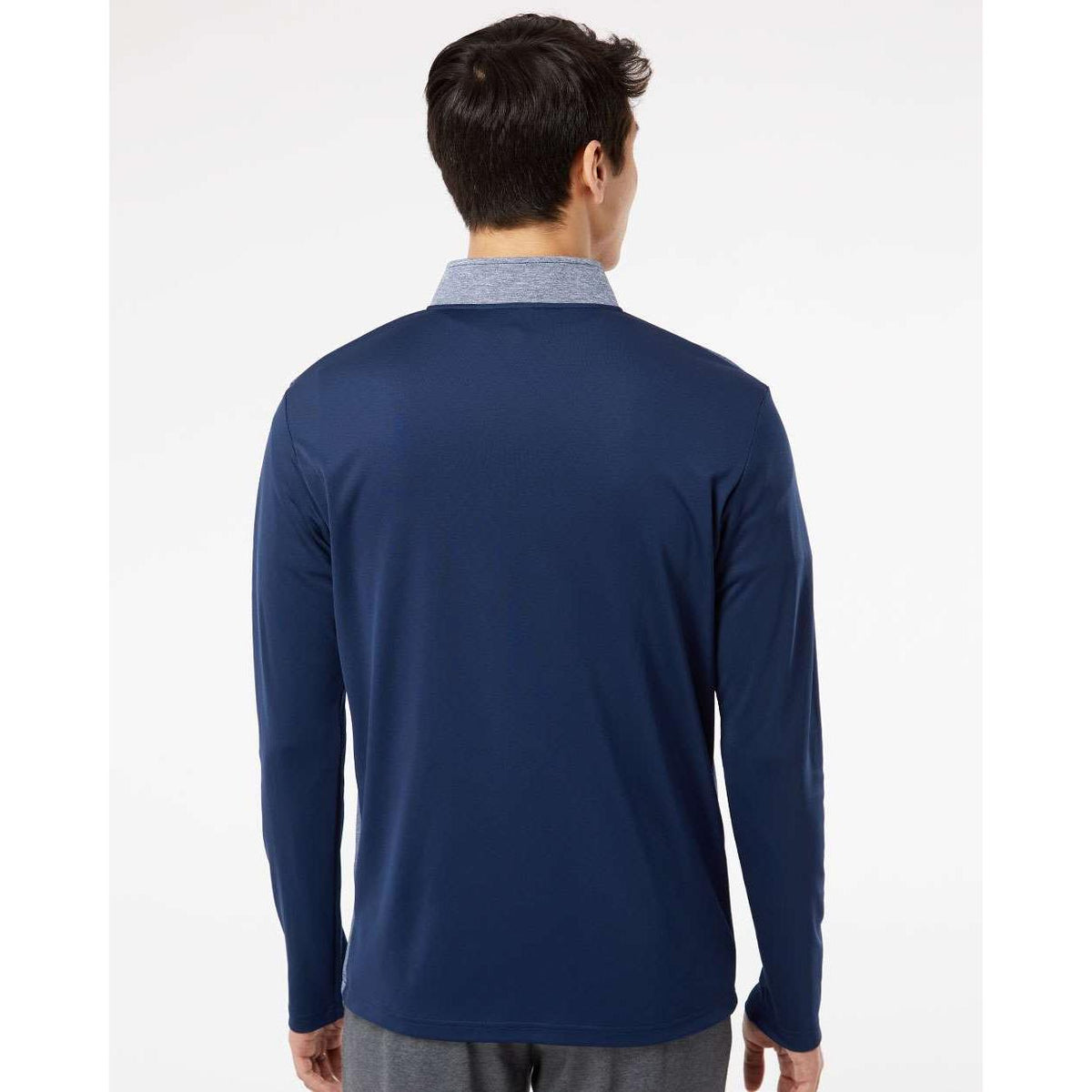 no-logo Adidas Heather Block Print Quarter-Zip Pullover-Outerwear-Adidas-Thread Logic
