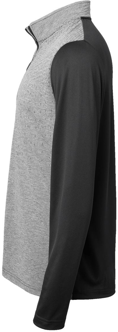 no-logo Adidas Heather Block Print Quarter-Zip Pullover-Outerwear-Adidas-Thread Logic