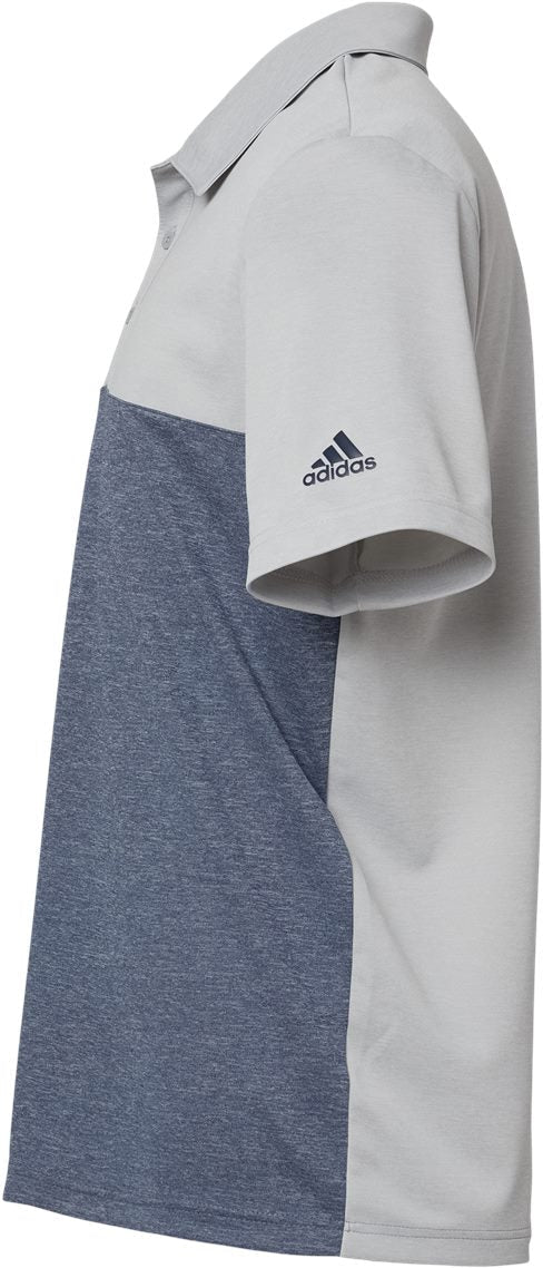 no-logo Adidas Heathered Colorblock 3-Stripes Sport Shirt-Men's Polos-Adidas-Thread Logic