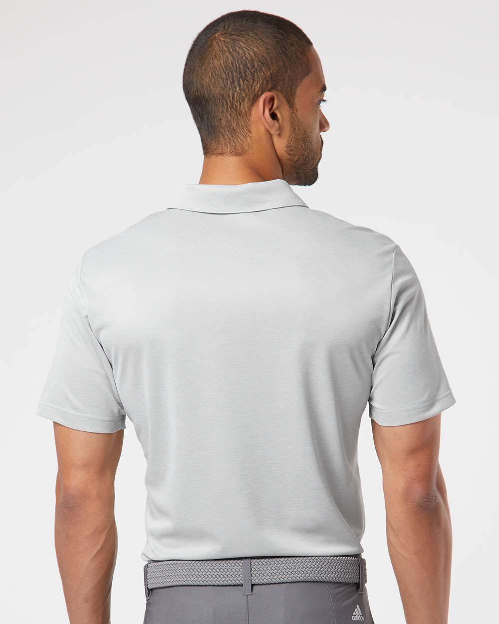 no-logo Adidas Heathered Colorblock 3-Stripes Sport Shirt-Men's Polos-Adidas-Thread Logic