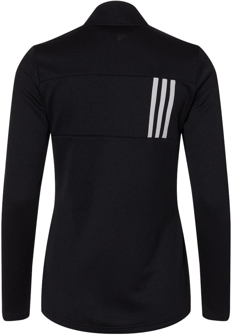 no-logo Adidas Ladies 3-Stripes Double Knit Full-Zip-Ladies Layering-Adidas-Thread Logic