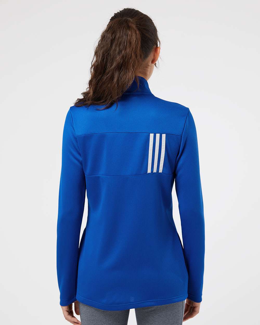 no-logo Adidas Ladies 3-Stripes Double Knit Full-Zip-Ladies Layering-Adidas-Thread Logic