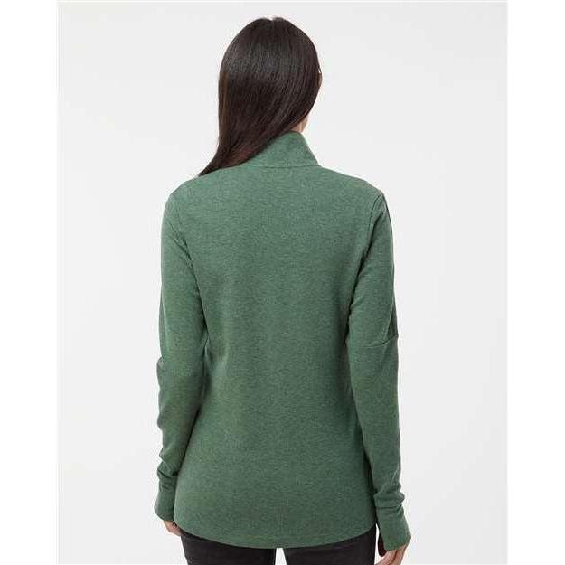 no-logo Adidas Ladies 3-Stripes Quarter-Zip Sweater-Apparel-Adidas-Thread Logic