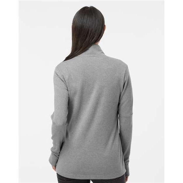 no-logo Adidas Ladies 3-Stripes Quarter-Zip Sweater-Apparel-Adidas-Thread Logic