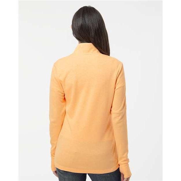 no-logo Adidas Ladies 3-Stripes Quarter-Zip Sweater-Apparel-Adidas-Thread Logic